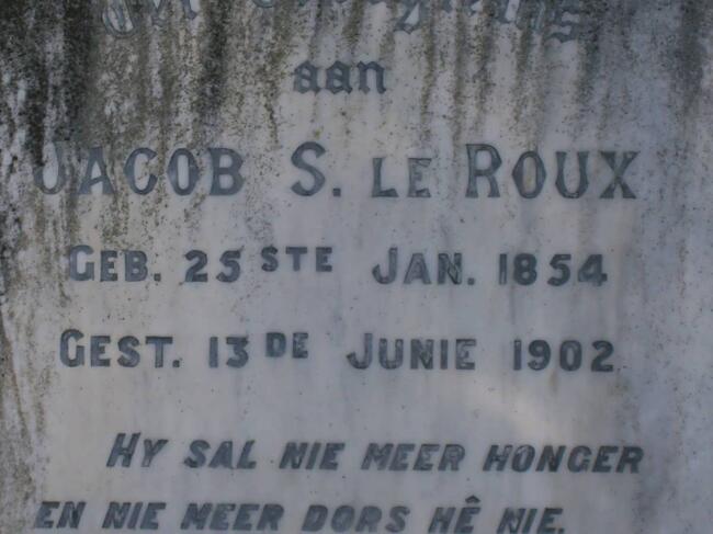 ROUX Jacob S., le 1854-1902