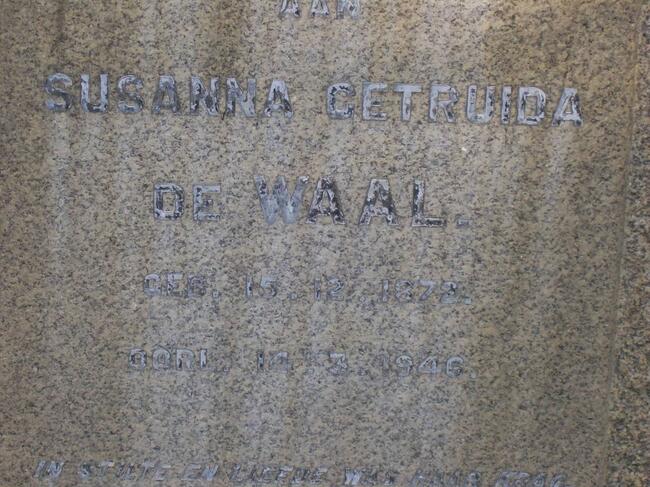WAAL Susanna Gertruida, de 1872-1946