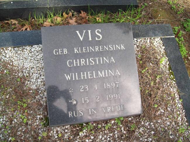 VIS Christina Wilhelmina nee KLEINRENSINK 1897-1991