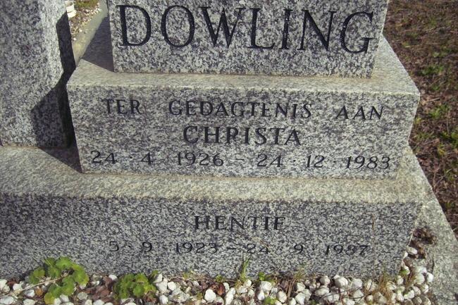 DOWLING Hentie 1923-1997 & Christa 1926-1983