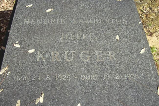 KRUGER Hendrik Lambertus 1925-1978