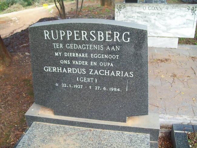 RUPPENSBERG Gerhardus Zacharias 1927-1984