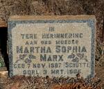 MARX Martha Sophia nee SCHUTTE 1887-1965