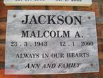 JACKSON Malcolm A. 1943-2000