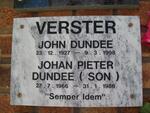 VERSTER John Dundee 1927-1998 :: VERSTER Johan Pieter Dundee 1966-1986