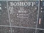 BOSHOFF J.C. 1924-2008