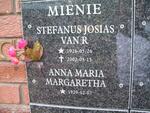 MIENIE Stefanus Josias van R. 1926-2002 & Anna Maria Margaretha 1929-