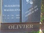 OLIVIER Elizabeth Magdalena 1963-2000