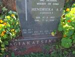 AGIAKATSIKAS Hendrieka A.F. 1922-1999
