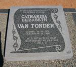 TONDER Catharina Elizabeth, van 1930-2005