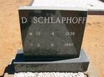 SCHLAPHOFF D. 1936-1990
