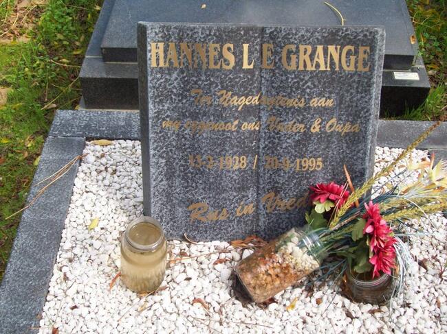 GRANGE Hannes, le 1928-1995