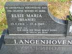 LANGENHOVEN Elsie Maria 1914-1997 :: LANGENHOVEN Christina Johanna 1936-2006