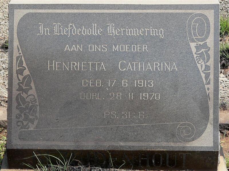 BEZUIDENHOUT Henrietta Catharina 1913-1970