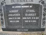 DURRHEIM Robert Johannes 1908-1996 & Ethel Harriet PAPE 1913-2003