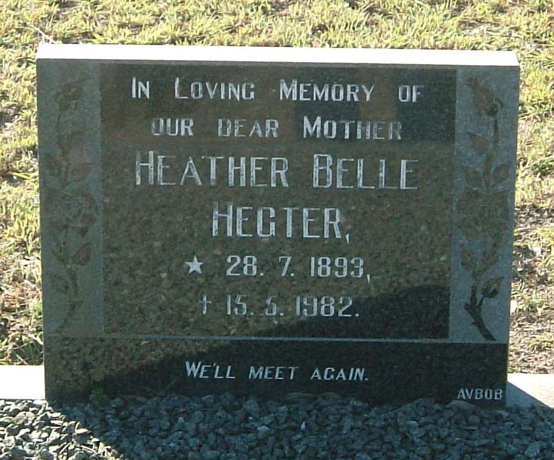 HEGTER Heather Belle 1893-1982
