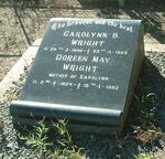 WRIGHT Carolynn B. 1946-1983 :: WRIGHT Doreen May 1924-1982