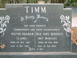 TIMM Hilton Graham 1897-1983 & Iris Amy Roberts MORGAN 1906-1984