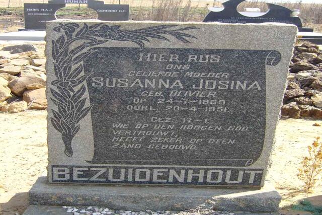BEZUIDENHOUT Susanna Josina nee OLIVIER 1889-1951 