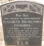 ELS Elizabeth Wilhelmina Catharina 1881-1972