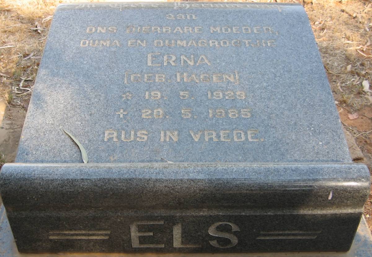ELS Erna nee HAGEN 1923-1985