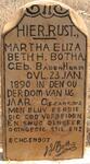 BOTHA Martha Elizabeth nee BADENHORST -1890