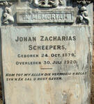 SCHEEPERS Johan Zacharias 1879-1920