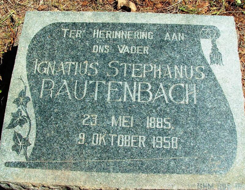 RAUTENBACH Ignatius Stephanus 1885-1958