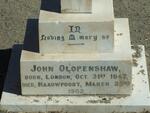 OLOPENSHAW John 1847-1902