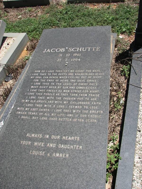 SCHUTTE Jacob 1961-1994