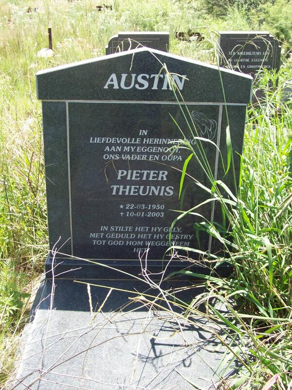 AUSTIN Pieter Theunis 1950-2003