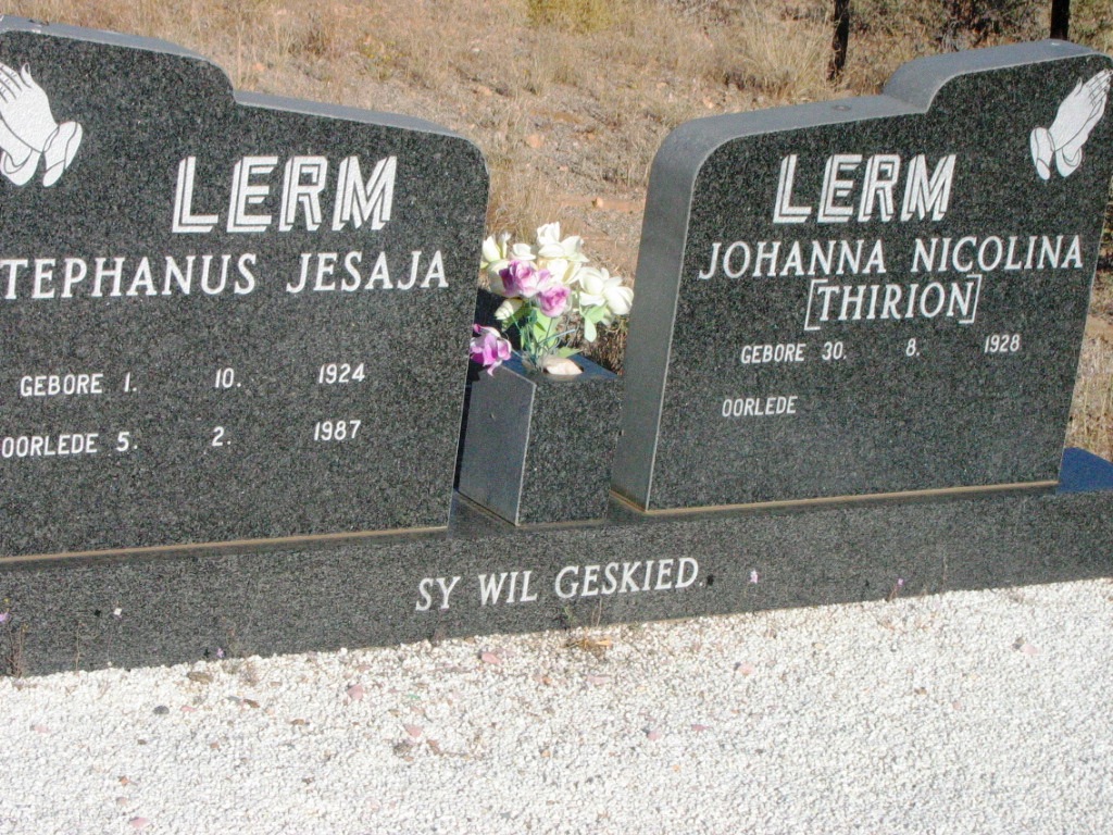 LERM Stephanus Jesaja 1924-1987 & Johanna Nicolina THIRION 1928-