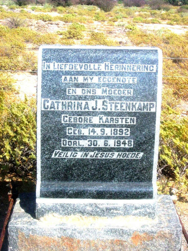 STEENKAMP Catharina J. nee KARSTEN 1892-1948