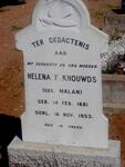 KNOUWDS Helena F. nee MALAN 1881-1953