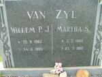 ZYL Willem P.J., van 1903-1985 & Martha S.  1908-1993