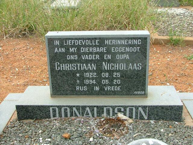 DONALDSON Christiaan Nicholaas 1922-1994