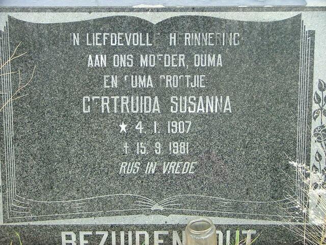 BEZUIDENHOUT Gertruida Susanna 1907-1981