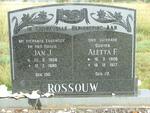 ROSSOUW Jan J. 1918-1980 &  Aletta F.  1906-1977