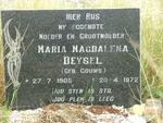 DEYSEL Maria Magdalena geb. GOUWS 1905-1972