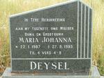 DEYSEL Maria Johanna 1907-1985