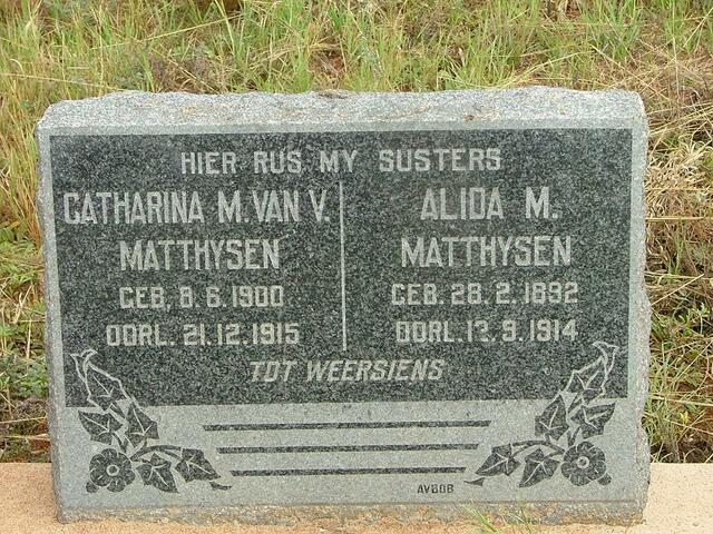 MATTHYSEN Catharina M. VAN V. 1900-1915 :: MATTHYSEN Alida M. 1892-1914