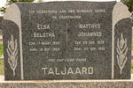 TALJAARD Matthys Johannes 1878-1960 & Elsa Belotha 1882-1958