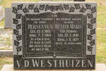 WESTHUIZEN Hermanus, v.d. 1885-1964 & Hester Maria PIENAAR 1891-1977