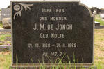 JONGH J.M., de nee NOLTE 1869-1965