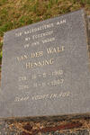 HENNING Van Der Walt 1910-1967