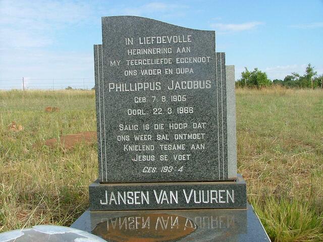 VUUREN Phillippus Jacobus, Jansen van 1905-1966