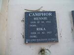 CAMPHOR Hennie 1922- & Rika 1927-