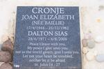 CRONJE Dalton Sias 1971-2006 :: CRONJE Joan Elizabeth nee BAILLIE 194-1982
