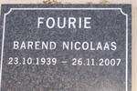 FOURIE Barend Nicolaas 1939-2007