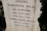 MALAN Gabriel Daniel 1837-1908 & Johanna Margaretha DE VILLIERS 1847-1901